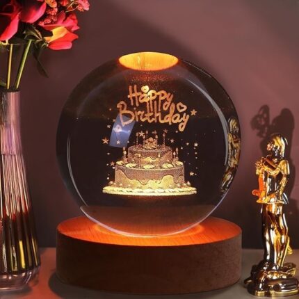 3D Birthday Crystal Ball Night Lamp