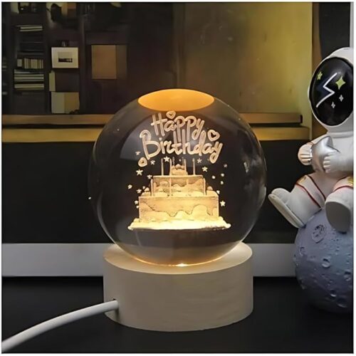 3D Birthday Crystal Ball Night Lamp3