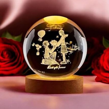 3D Forever Proposal Crystal Ball Night Lamp