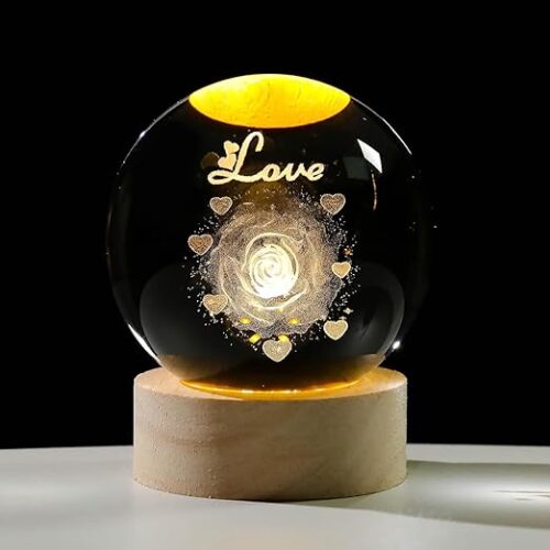 3D Love Rose Ball Night Lamp