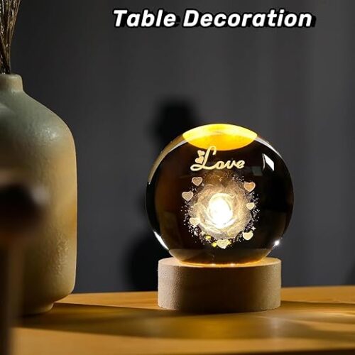3D Love Rose Ball Night Lamp - Image 2