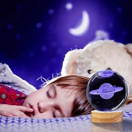 3D Saturn Crystal Ball Night Lamp3
