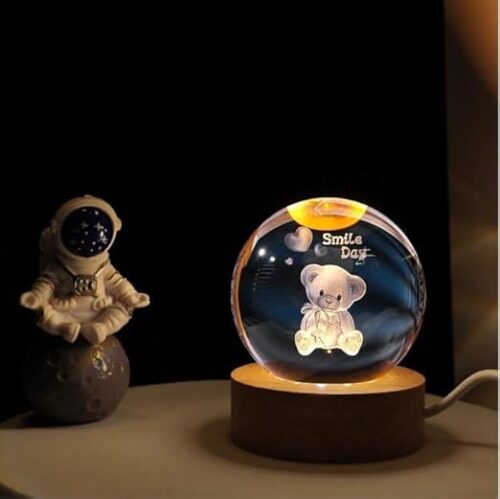 3D Smile Day Crystal Ball Night Lamp2