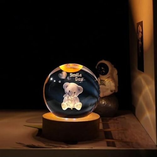 3D Smile Day Crystal Ball Night Lamp4