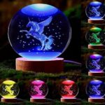 3D Unicorn Crystal Ball Night Lamp