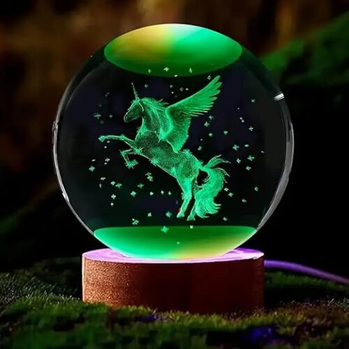 3D Unicorn Crystal Ball Night Lamp2