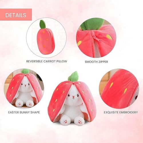 Strawberry Rabbit Mood Plush5